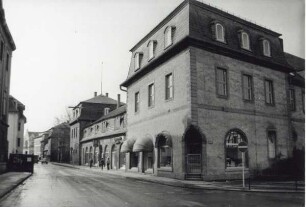 Lange Straße, Blick vom Pavillon Rosental Richtung Marktplatz. Detmold. Sammlung Starke