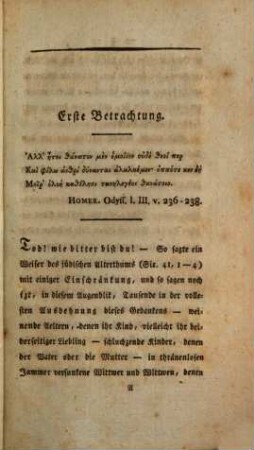 Ueber den Tod und das Leben