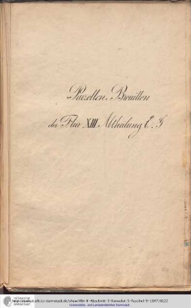 Parzellen-Brouillon Heusenstamm Flur XIII Abt.G