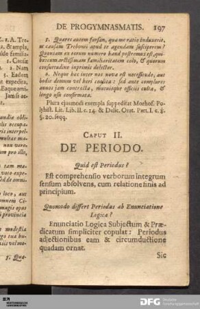 Caput II. De Periodo.