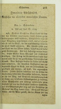 Zweiter Abschnitt. Geschichte der nördlichen europäischen Staaten