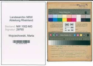 Entnazifizierung Marta Wojciechowski , geb. 06.03.1903 (Hausgehilfin)