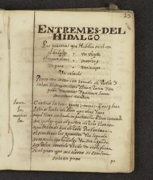 Entremes del Hidalgo