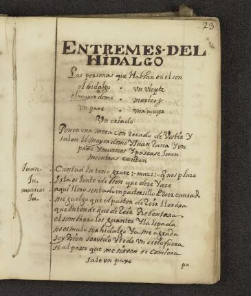 Entremes del Hidalgo
