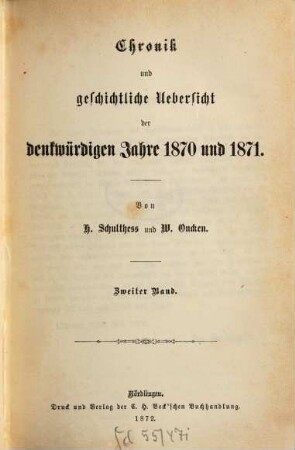 Europäischer Geschichtskalender. [12.] 1870/71 (1872)