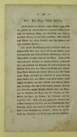 XIV. Die Neger-Völker Afrika's