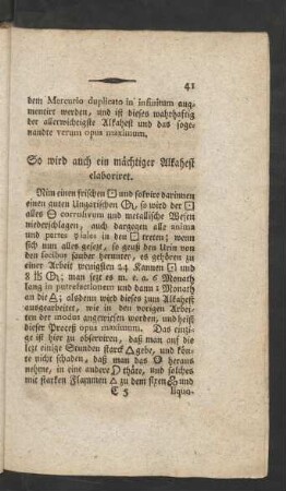 So wird auch ein mächtiger Alkahest elaboriret