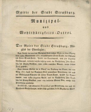 Munizipal- und Wohlthätigkeits-Octroi