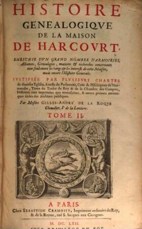 Histoire génealogique de la maison de Harcourt, 2