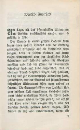 Deutsche Zuversicht