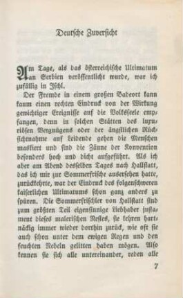 Deutsche Zuversicht