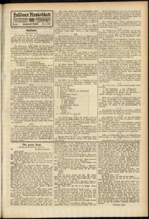 Zweite Ausgabe vom Montag, den 20. September 1915.