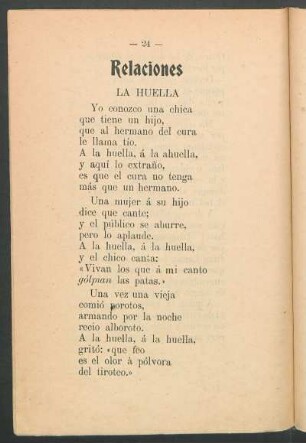 Relaciones. - La huella