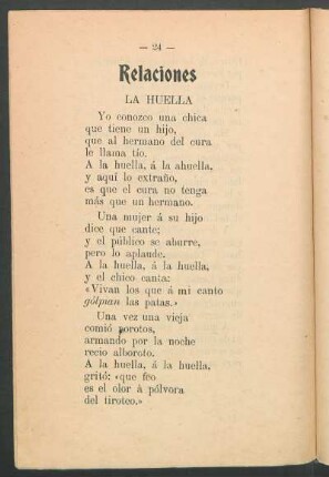 Relaciones. - La huella