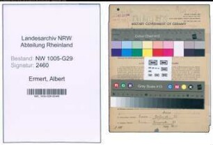 Entnazifizierung Albert Ermert , geb. 17.07.1890 (Techn.Angestellter)