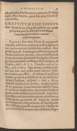 Gratuitum Esse Foedus inter Deum & nos, solaque fide constare ...