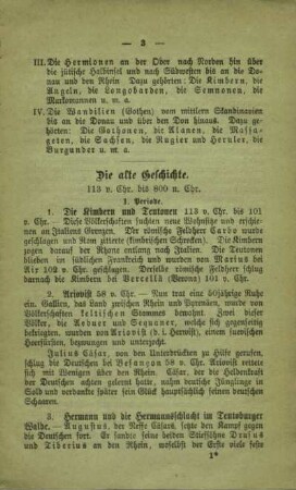 Die alte Geschichte. 113 v. Chr. bis 800 n. Chr