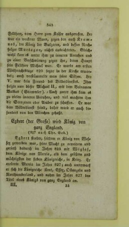 Egbert (der Große) wird Koenig von ganz England