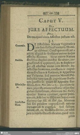 Caput V. De Jure Affectuum