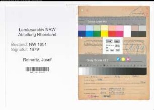 Entnazifizierung Josef Reinartz , geb. 21.08.1903 (Richter)