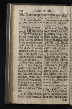 III. Von der göttlichen Dreyeinigkeit.