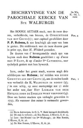 Beschryvinge Van De Parochiale Kercke Van Ste Walburgis