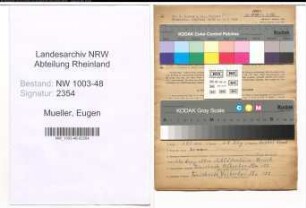 Entnazifizierung Eugen Mueller , geb. 19.02.1895 (Werkzeugmachermeister)