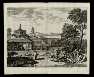 Gotzenhaus ausserhalb Sackai - De Groote Tempel Buyten Saccay.