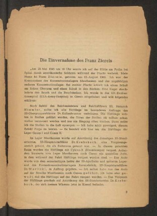 Die Einvernahme des Franz Ziereis