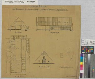 Raesfeld (Raesfeld) Pachtung Specking-Beckmann An- und Durchbau des Wohnhauses Grundriß, Ansicht, Schnitte, Lageplan 1909 1 : 100/500 65 x 69 Zeichnung Landsberg-Velensches Bauamt Landsberg-Velen