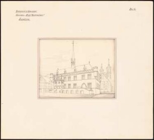 Rathaus, Göttingen: Perspektivische Ansicht