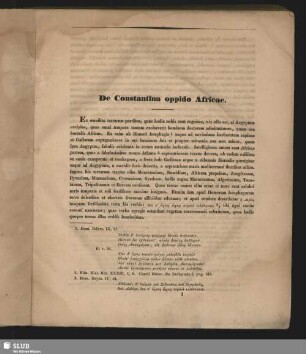 De Constantina oppido Africae