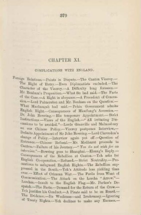 Chapter XI. Complications with England