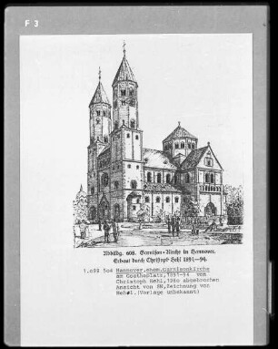 Garnisonkirche am Goetheplatz, 1891-1894 von Christoph Helhl, 1960 abgebrochen