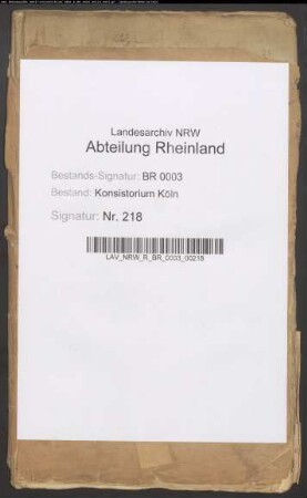 Organisation des Elementarschulwesens in Reg. Bez. Köln