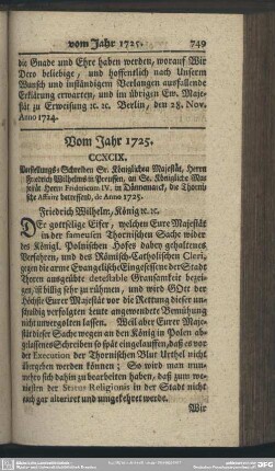 Vom Jahr 1725