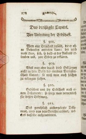 Das dreißigste Capitel. Von Antretung der Erbschaft.