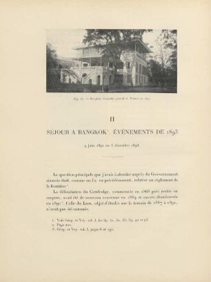 II. Séjjour a Bangkok. Événements de 1893