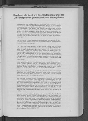 Hamburg als Zentrum des Gartenbaus und des Umschlages von gartenbaulichen Erzeugnissen
