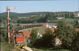Lok Baureihe V 150 Gammertingen Viadukt Einfahrsignal