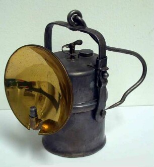 Acetylen-Handlampe mit Gelenkbügelverschluß