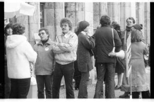 Kleinbildnegativ: Poststreik, Luckenwalder Straße, Möckernstraße, 1980