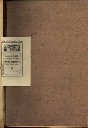 Zweite Ausgabe vom Donnerstag, den 15. September 1910.