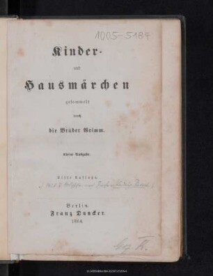 Kinder- und Hausmärchen