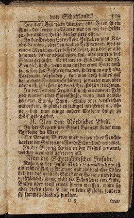 II. Von dem Nördlichen Theil.