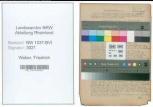 Entnazifizierung Friedrich Weber , geb. 01.03.1894 (Schlosser)