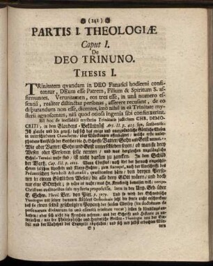 Partis I. Theologiæ.