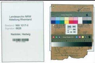 Entnazifizierung Hedwig Nadolski , geb. 18.05.1904 ()