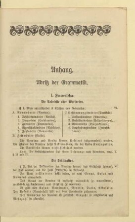 Abriß der Grammatik