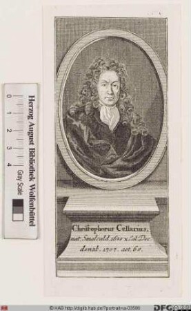 Bildnis Christoph Cellarius (eig. Keller od. Kellner)